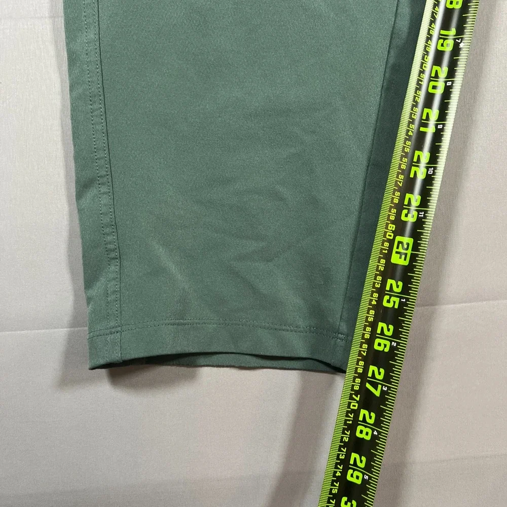 32 Degrees Cool Cropped Pants Womens 2XL Sage Green Stretch High Waisted Pull On